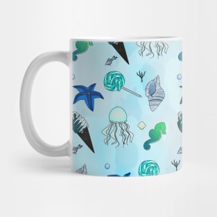 Pastel Goth pattern sea sweets Mug